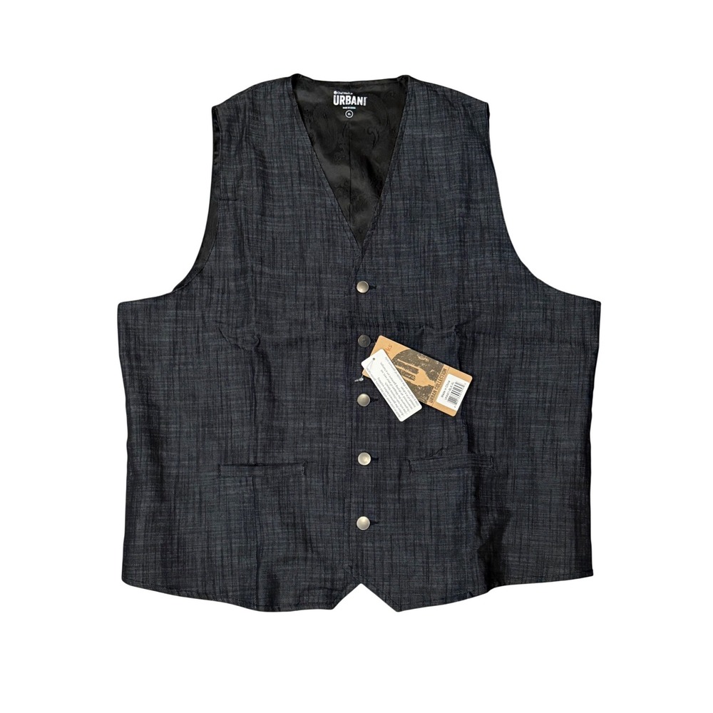 Urban Collection Chef Works Black Button Front Vest XL Formal Dress Vest
NWT Men